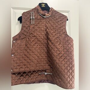 Mongolian traditional vest size M velvet and sequins